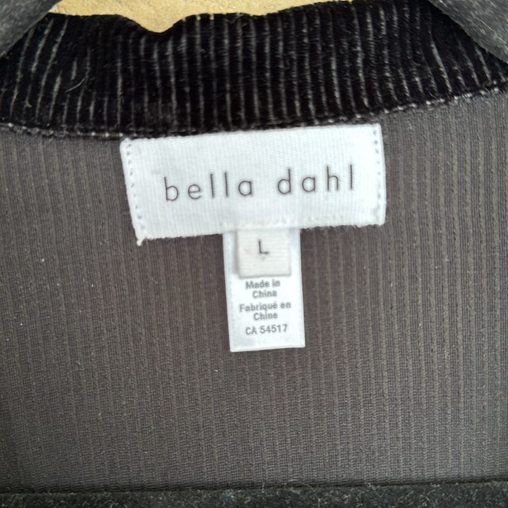 New Bella Dahl Black Velvet Button-Up Shirt - Picture 2 of 4
